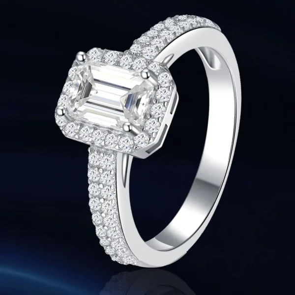 Lab Grown Diamond Ring Fine Jewelry S925 Sterling Silver Women Moissanite Wedding Finger Ring