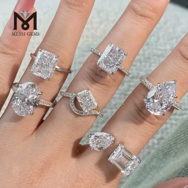 Custom 1ct 2ct 3ct 5ct Engagement Wedding Brand Jewelry 14k 18k Gold Lab Grown Diamond Ring